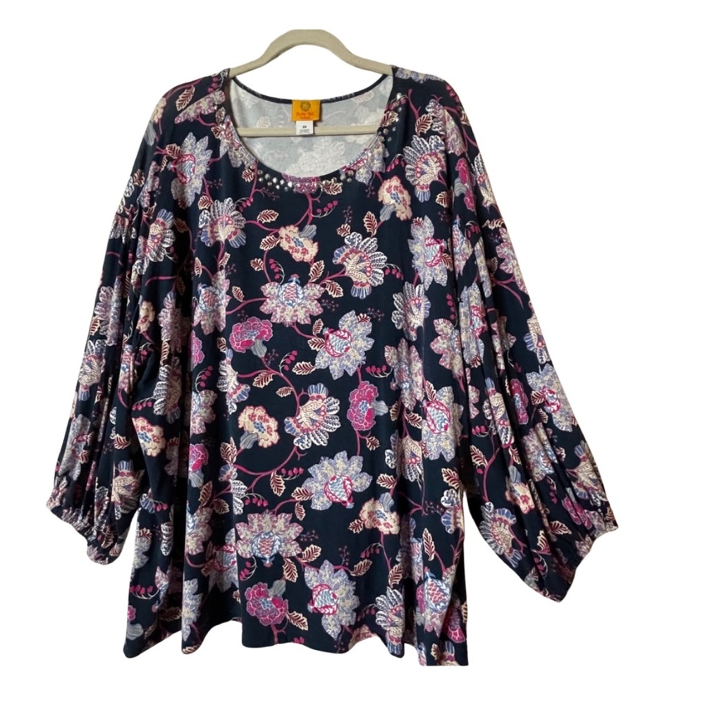 Ruby Rd. Vibrant Top 3X Women’s P2P:31.5"
L:29” 95% RAYON 5% SPANDEX